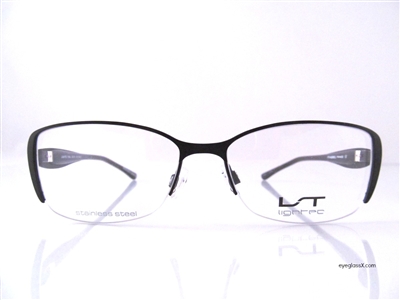 Morel Lightec 7036L frame in black and stainless steel on  display picture 1
