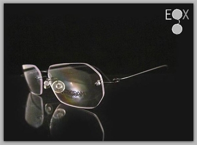 Rimless glasses-Undergram 652 in black
