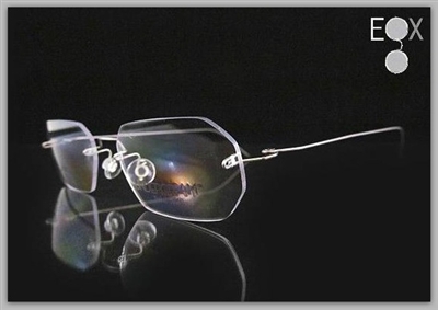 Rimless glasses-Undergram 652 in silver